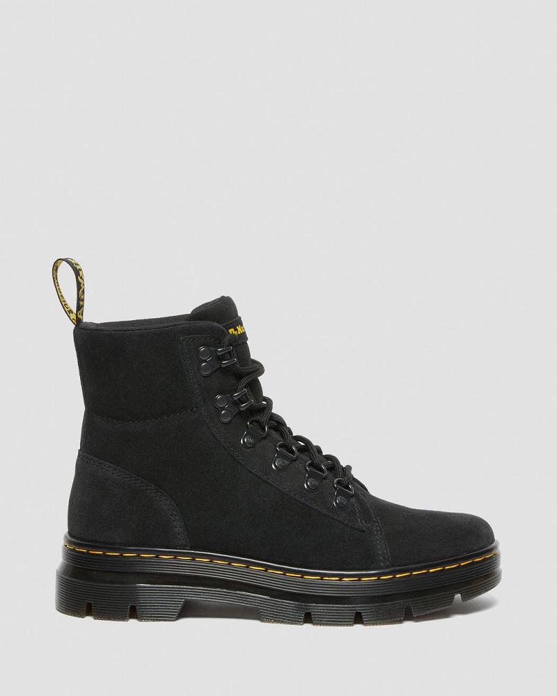 Botines Dr Martens Combs Women Gamuza Mujer Negros | MX 708UZG